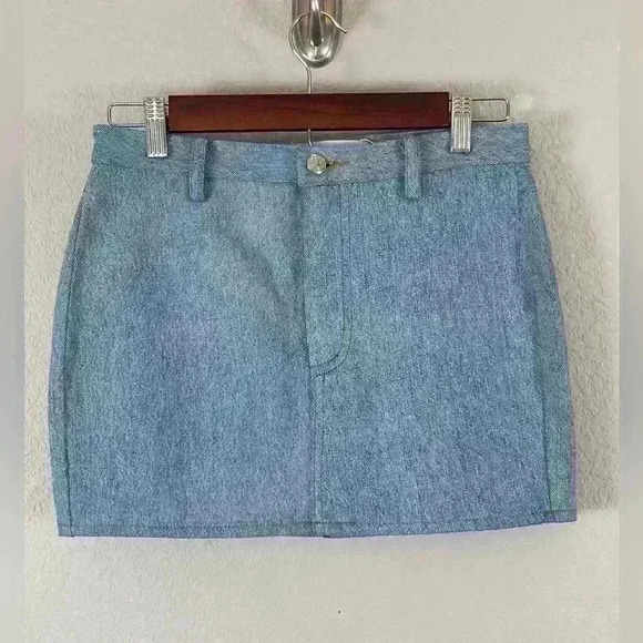 EB Denim Mini Skirt Light Wash Women's XS NWOT - Picture 1 of 8